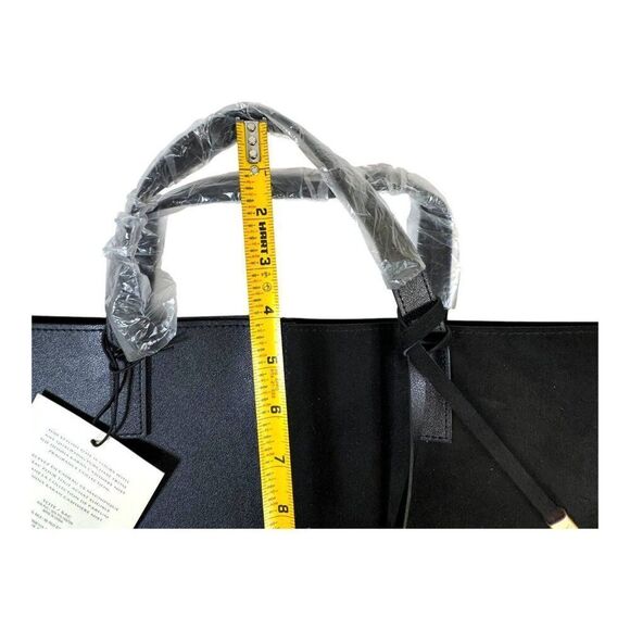 Donna KaranTwo Tone Black Tote Bag Purse Large NEW Dual Texture Design & Handles - Picture 7 of 10